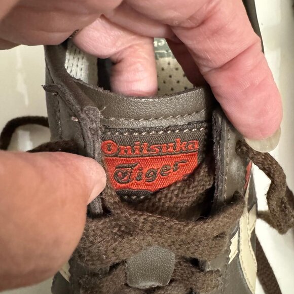 New Women's Brown Leather Onitsuka Tiger Sneakers by ASICS Mexico 66, Size 6.5 - Picture 7 of 13